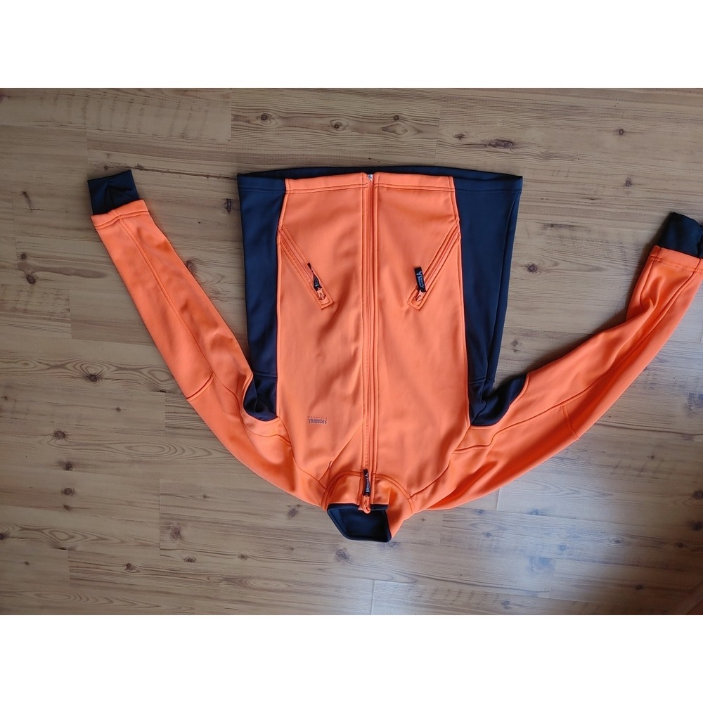 Running Room Fit Wear Men's Windbreaker Fleece Sz S Neon Orange - Picture 8 of 13